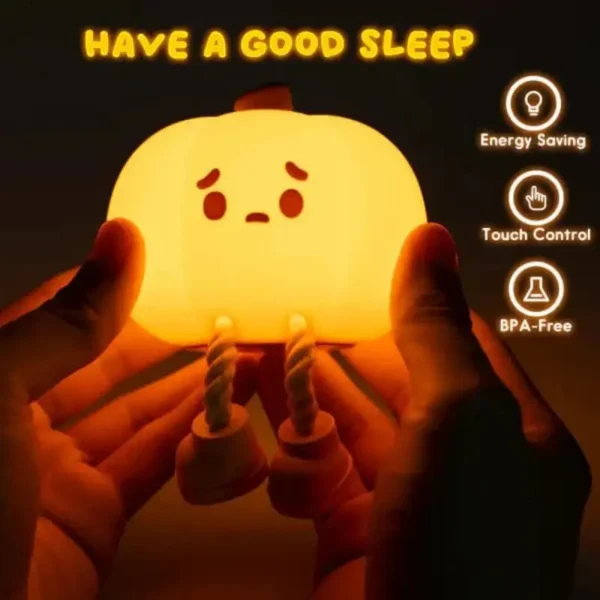 Cute Silicone Pumpkin Night Light