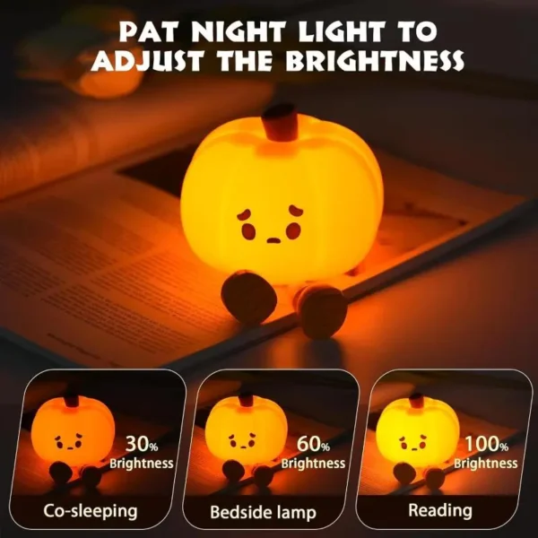 Cute Silicone Pumpkin Night Light