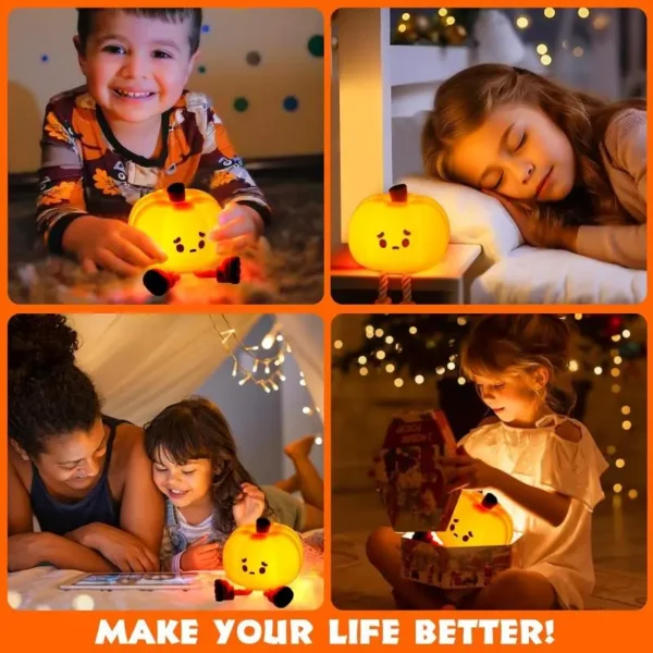 Cute Silicone Pumpkin Night Light