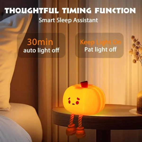 Cute Silicone Pumpkin Night Light