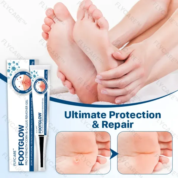 FLYCARE™ FootGlow Pro-Strength Corn & Callus Remover Gel