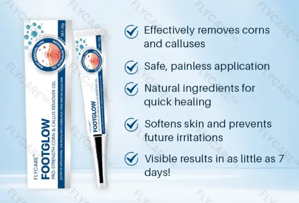 FLYCARE™ FootGlow Pro-Strength Corn & Callus Remover Gel