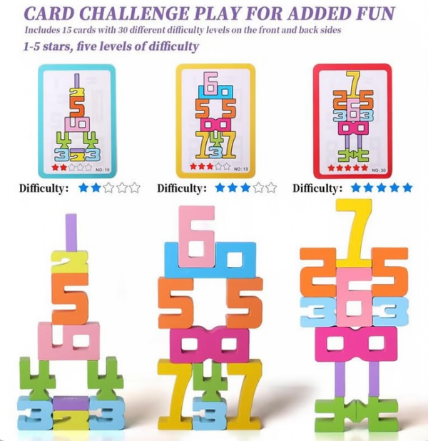 Wooden Number Building Block