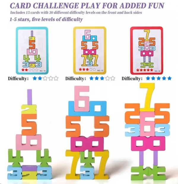 Wooden Number Building Block