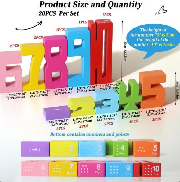 Wooden Number Building Block