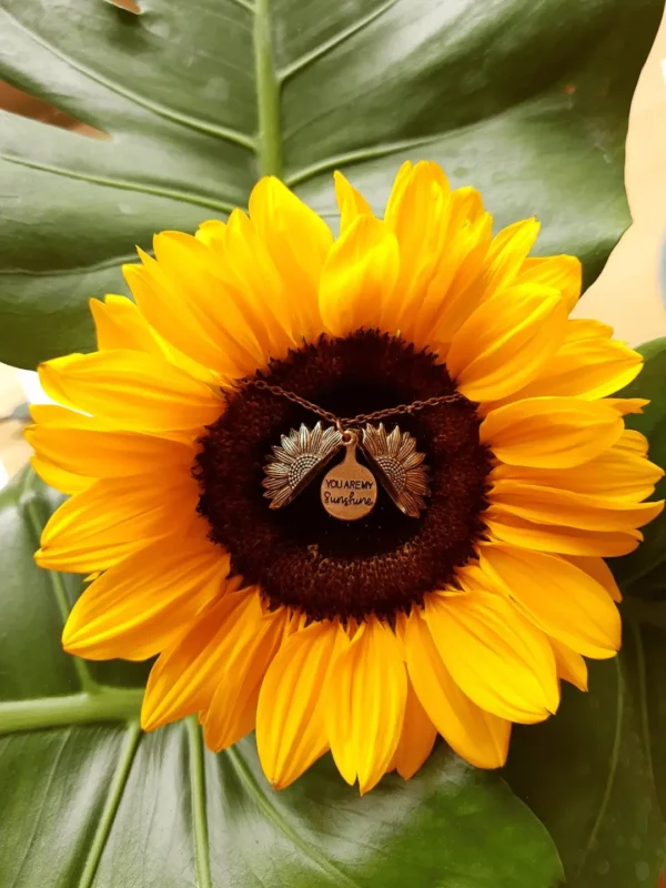 You Are My Sunshine Sunflower Necklace With Gift Box - Image 11