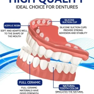 Mega Sale QIAWI™ Premium Custom Silicone Denture Set American Dental Association (ADA) certified