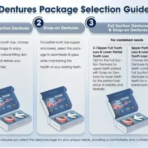 Mega Sale QIAWI™ Premium Custom Silicone Denture Set American Dental Association (ADA) certified