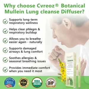 𝐔𝐒 𝐎𝐰𝐧𝐞𝐝 𝐚𝐧𝐝 𝐎𝐩𝐞𝐫𝐚𝐭𝐞𝐝✅ 𝑪𝒗𝒓𝖾𝐨𝒛® 𝐁𝐨𝐭𝐚𝐧𝐢𝐜𝐚𝐥 𝐌𝐮𝐥𝐥𝐞𝐢𝐧 𝐋𝐮𝐧𝐠 𝐂𝐥𝐞𝐚𝐧𝐬𝐞 𝐃𝐢𝐟𝐟𝐮𝐬𝐞𝐫(🫁Cough, Pharyngitis, shortness of breath, sputum, stuffy nose, bronchitis, bronchitis, allergy symptoms, lung discomfort)3🎁