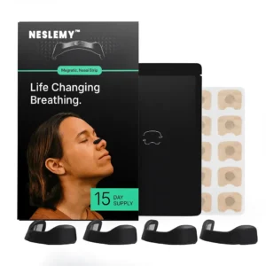 NESLEMYโข Magnetic Nasal Strip Starter Kit (Reusable) โ Breathe Better for Training & Sleep