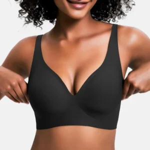 ❤️NESLEMY Wireless Womens Comfortable Wireless Bras Push Up Bralettes Seamless Tshirts Bras Deep V Everyday Bras